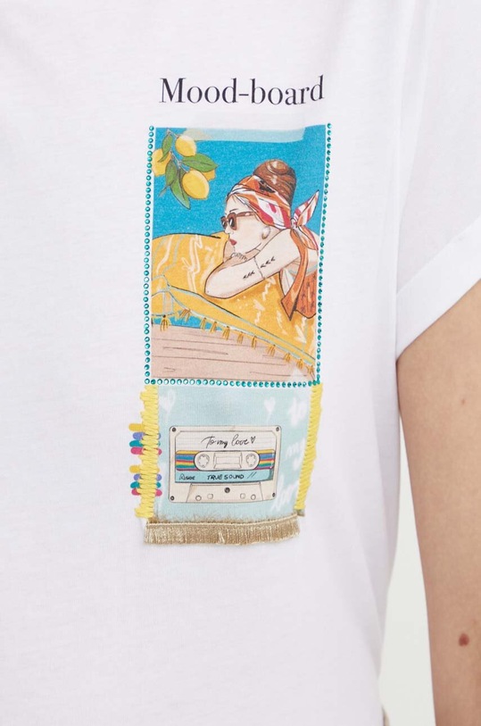 Marella t-shirt bawełniany 2413971016200 biały