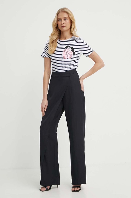 Marella t-shirt bawełniany 2413971034200 biały SS24