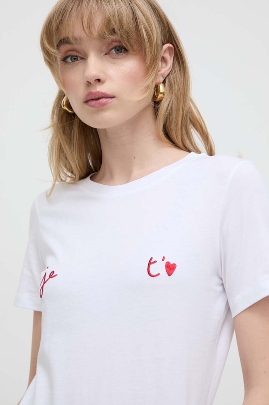 Marella t-shirt bawełniany 2413971034200 biały