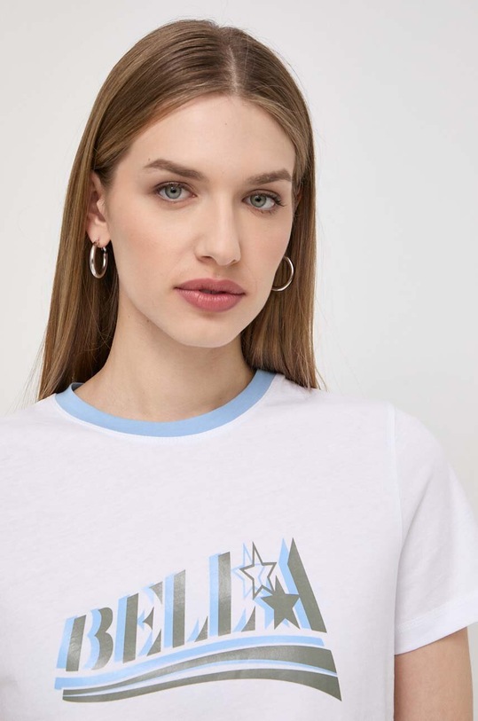 Βαμβακερό μπλουζάκι Marella λευκό 2413971084200