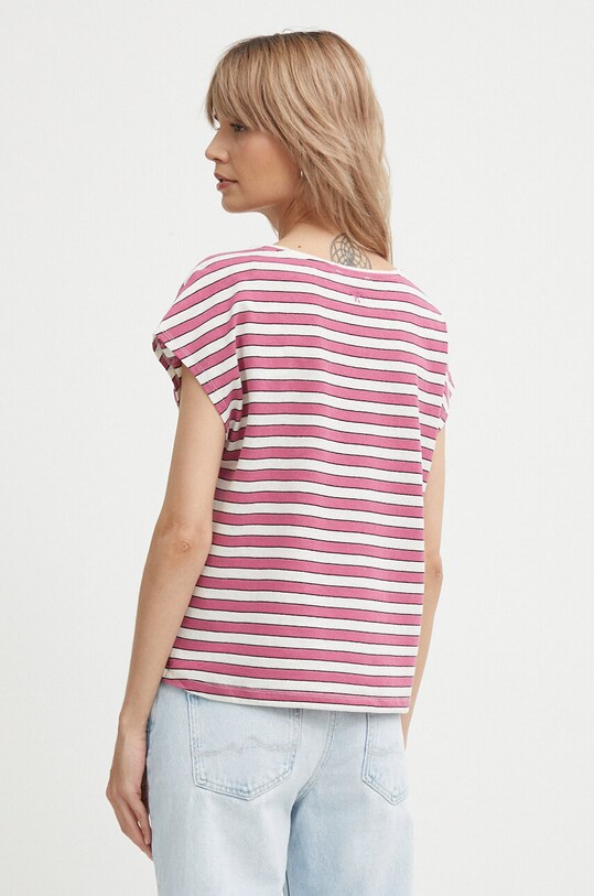 Одяг Футболка з домішкою льону Pepe Jeans KHLOE PL505835 рожевий