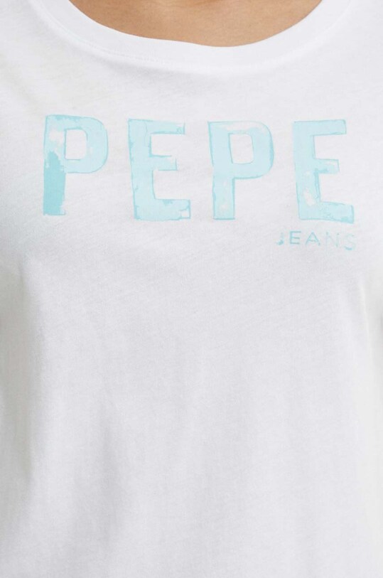 Pepe Jeans tricou din bumbac JANET PL505836 alb