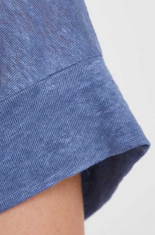 Pepe Jeans t-shirt lniany PL505843 niebieski