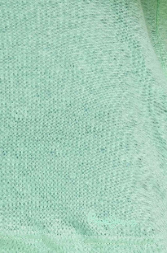 Pepe Jeans t-shirt lniany PL505843 zielony