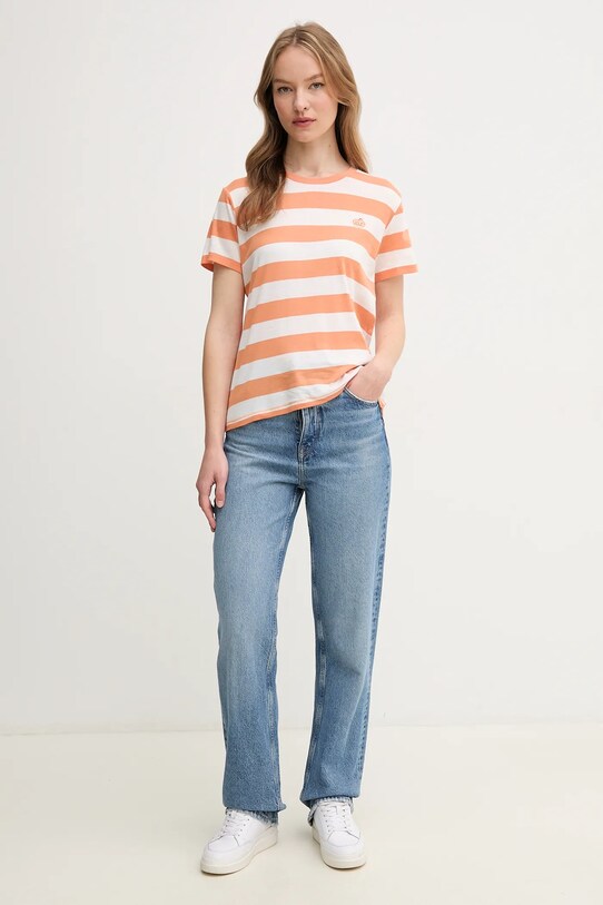 Pepe Jeans tricou din bumbac PL505845 portocaliu SS25
