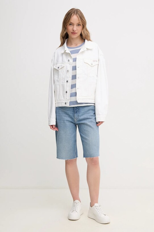 Памучна тениска Pepe Jeans PL505845 син SS25