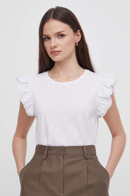 Pepe Jeans tricou din bumbac alb PL505849