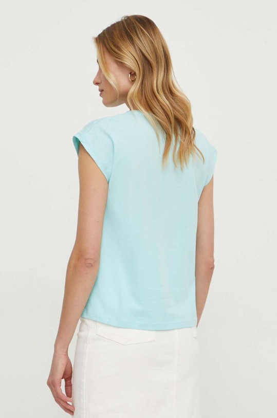 Odzież Pepe Jeans t-shirt bawełniany LORY PL505853 turkusowy