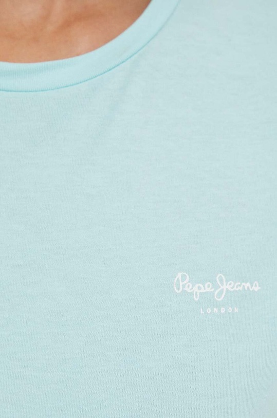 Pepe Jeans t-shirt bawełniany LORY turkusowy PL505853
