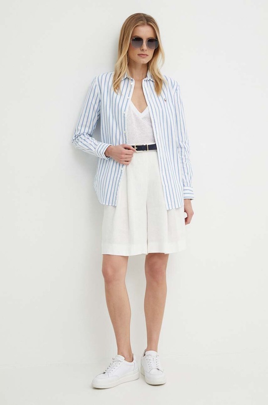 Pepe Jeans vászon póló LEIGHTON PL505855 fehér SS24
