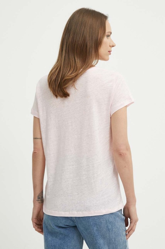 Ruházat Pepe Jeans vászon póló LEIGHTON PL505855 rózsaszín