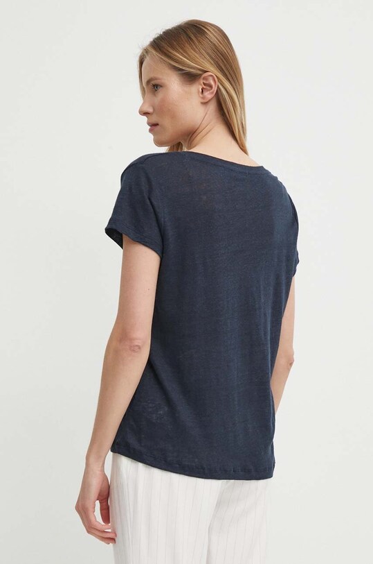 Одяг Льняна футболка Pepe Jeans LEIGHTON PL505855 темно-синій