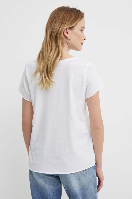 Odzież Pepe Jeans t-shirt bawełniany LUNA PL505856 biały