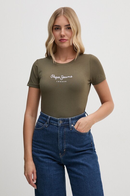 Pepe Jeans t-shirt NEW VIRGINIA SS N zöld PL505202