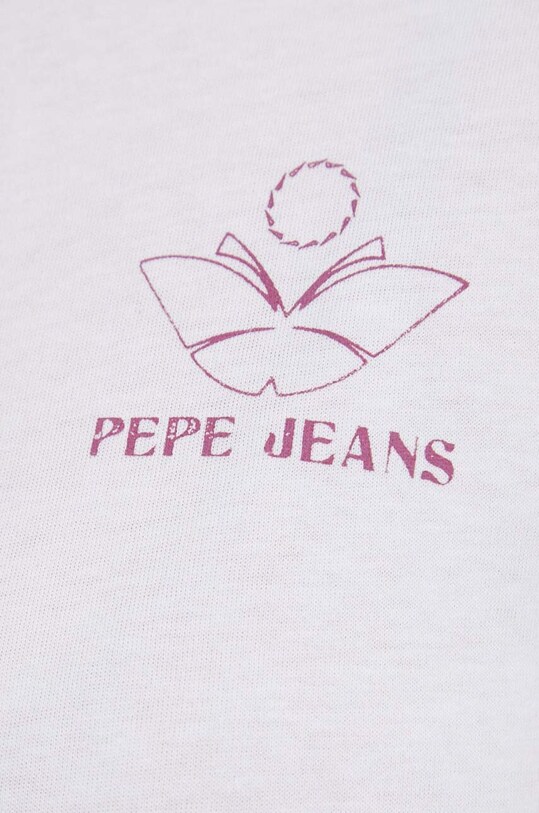 Pepe Jeans tricou din bumbac PL505823 alb