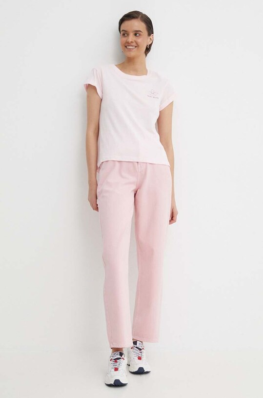 Бавовняна футболка Pepe Jeans KAYLA PL505823 рожевий SS24