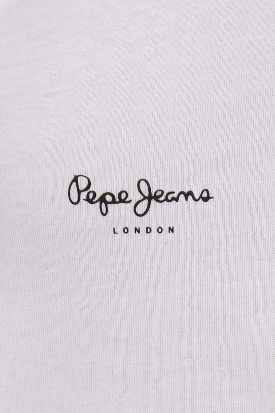 Pepe Jeans t-shirt bawełniany LORETTE V NECK PL505826 biały