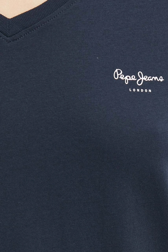 Хлопковая футболка Pepe Jeans LORETTE V NECK PL505826 тёмно-синий