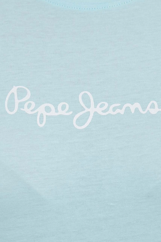 Pamučna majica Pepe Jeans LORETTE PL505827 tirkizna