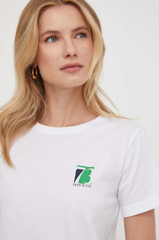 Pepe Jeans t-shirt bawełniany Jazzy biały PL505828