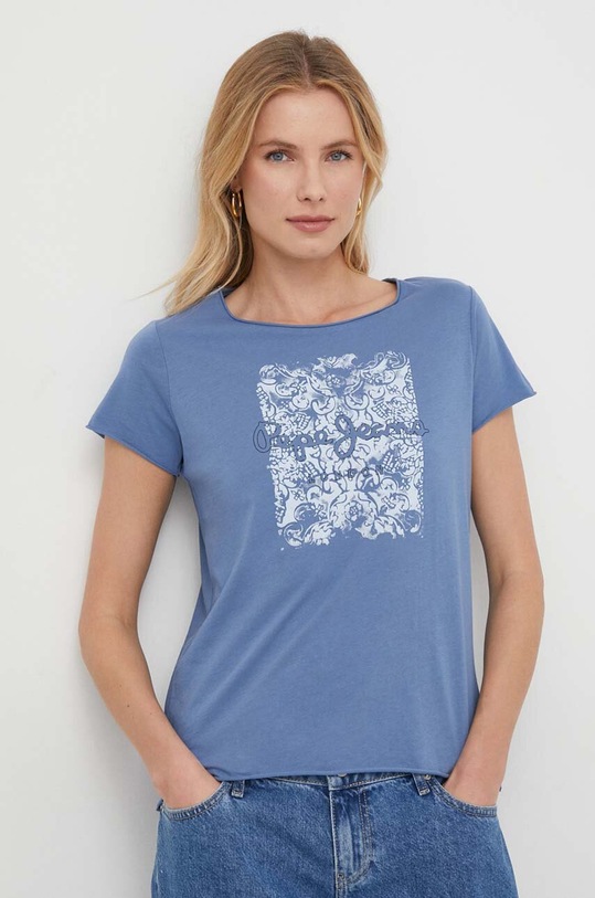 Bavlnené tričko Pepe Jeans JURY PL505829 modrá SS24