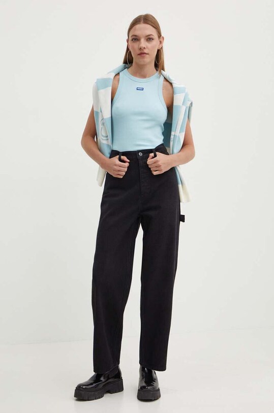 HUGO Blue top 50508857 niebieski AW24