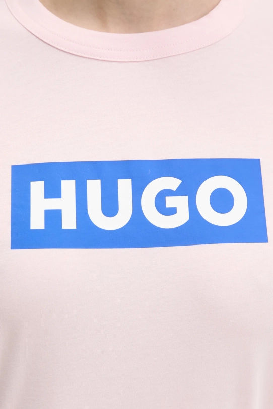 Бавовняна футболка Hugo Blue 50510772 рожевий