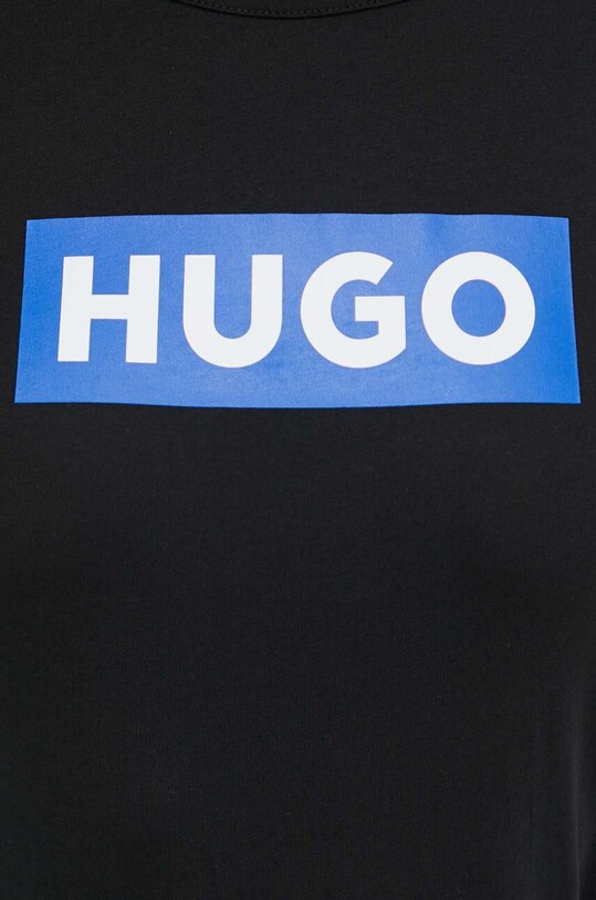 Хлопковая футболка Hugo Blue 50510772 чёрный