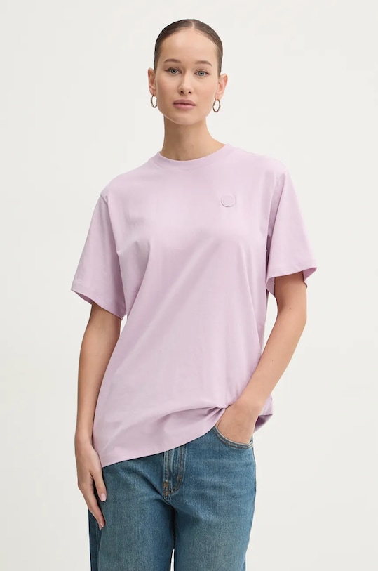 Pamučna majica Hugo Blue Vintage Tee_B_1 ljubičasta 50518139