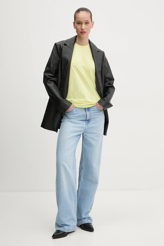 HUGO Blue tricou din bumbac Vintage Tee_B_1 50518139 galben AW25