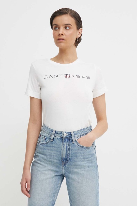 Хлопковая футболка Gant белый 4200753