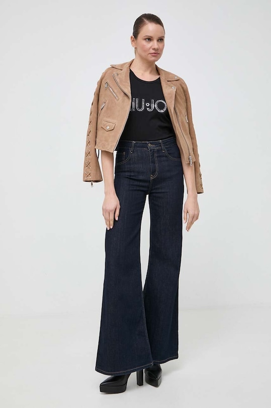 Liu Jo tricou din bumbac WA4051.JS923 negru SS24