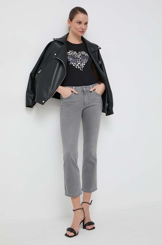 Liu Jo t-shirt bawełniany WA4108.JS923 czarny SS24