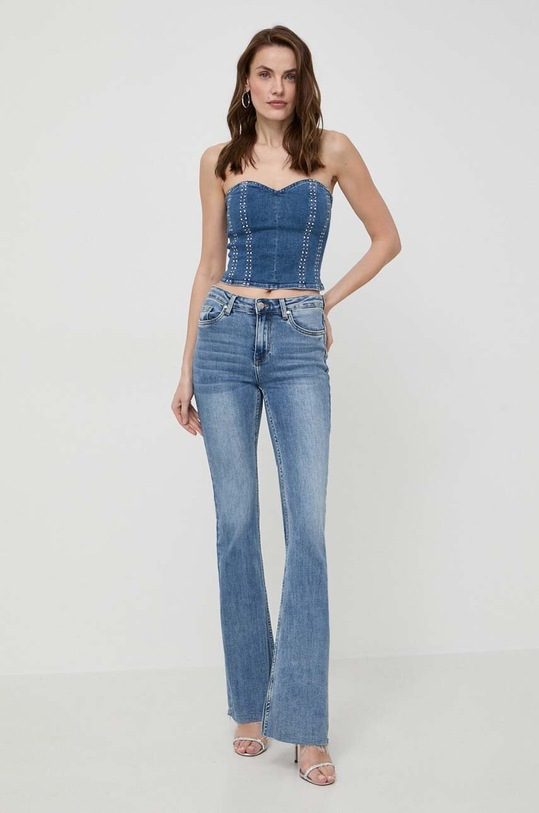 Liu Jo top jeansowy UA4097.D4765 niebieski SS24