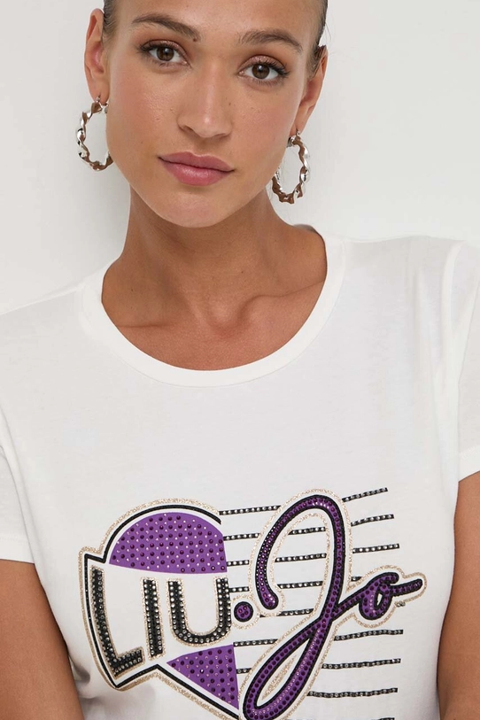 Liu Jo t-shirt beżowy TA4196.JS003