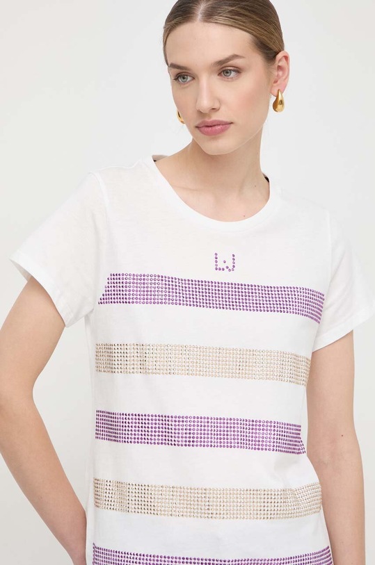Βαμβακερό μπλουζάκι Liu Jo βαμβάκι λευκό TA4197.J6040