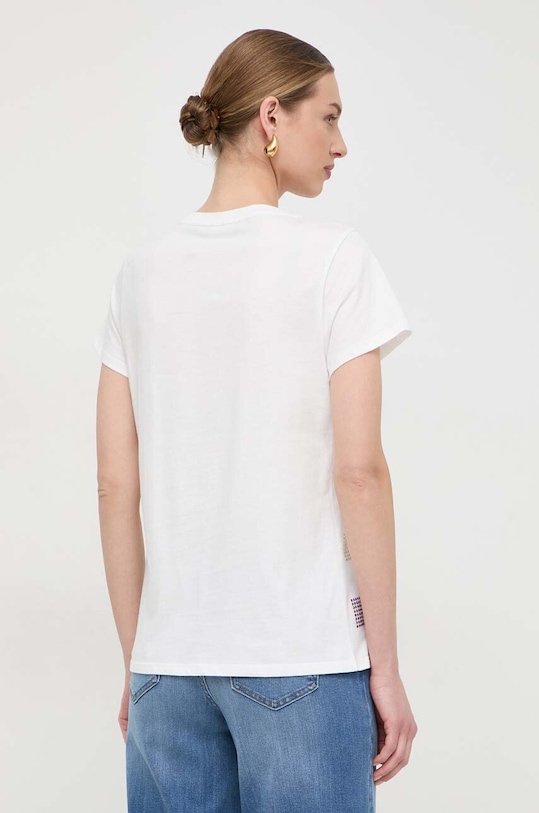 Ρούχα Βαμβακερό μπλουζάκι Liu Jo TA4197.J6040 λευκό