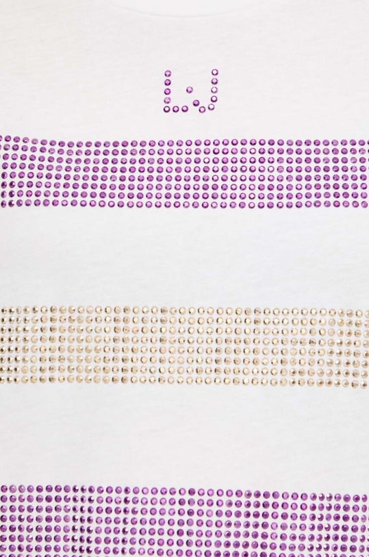 Βαμβακερό μπλουζάκι Liu Jo TA4197.J6040 λευκό