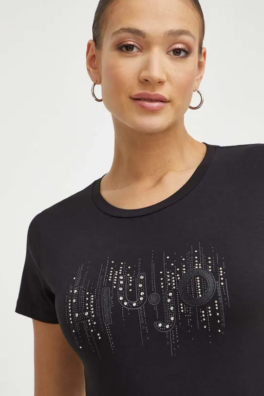Liu Jo tricou imprimeu negru TA4246.JS003