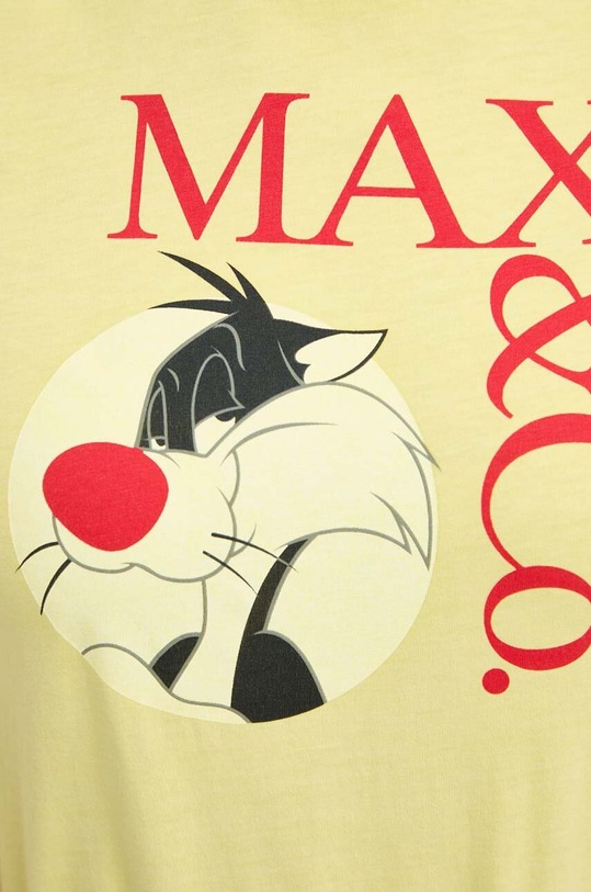 MAX&Co. t-shirt bawełniany x CHUFY żółty 2418971011200