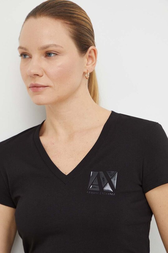 Armani Exchange t-shirt bawełniany czarny 3DYT03.YJ3RZ