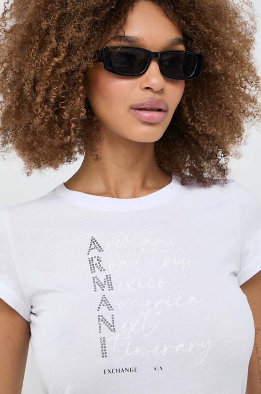 Armani Exchange t-shirt bawełniany biały 3DYT05.YJ3RZ