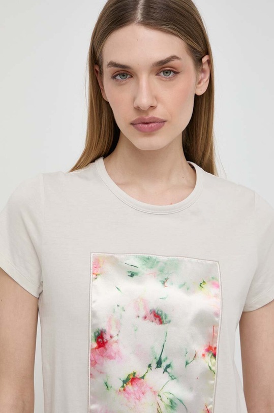 BOSS t-shirt bawełniany beżowy 50514967