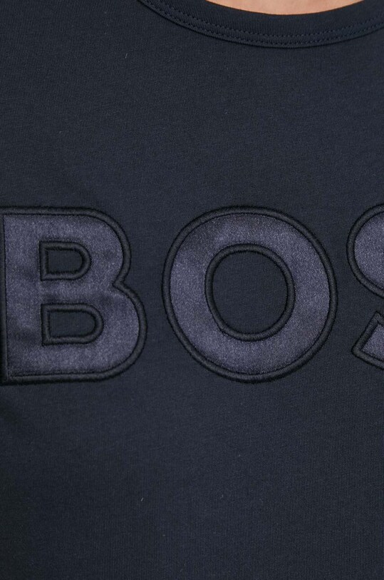 Бавовняна футболка BOSS темно-синій 50514967