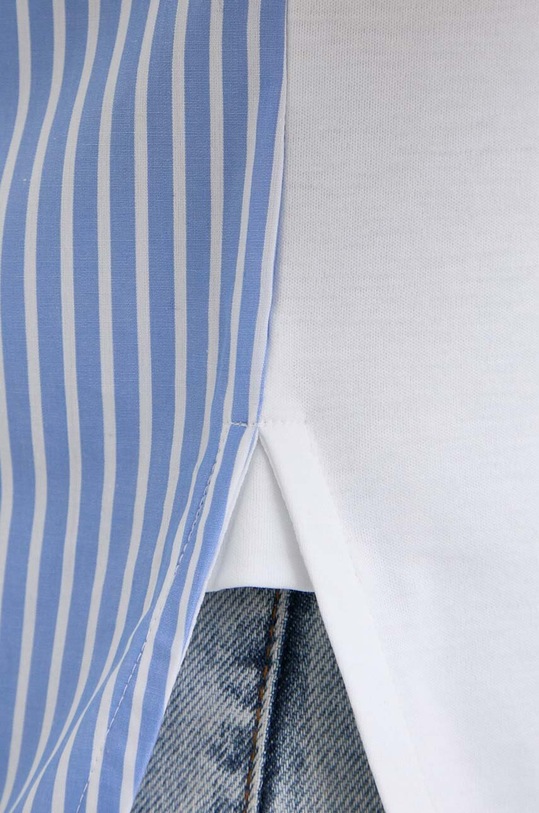 Bombažna kratka majica BOSS 50521141 bela