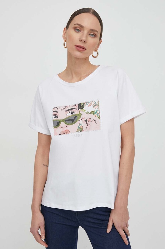 Tričko Liu Jo biela VA4104.JS003