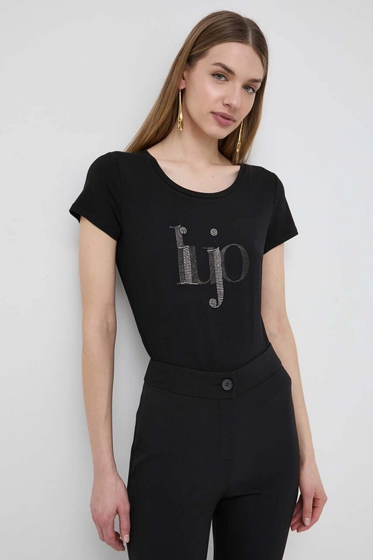 Liu Jo tricou print negru VA4227.JS360