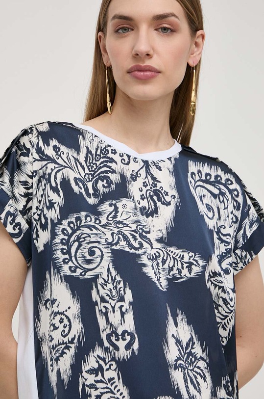 Liu Jo t-shirt tessuto elasticizzato blu navy MA4116.J7821