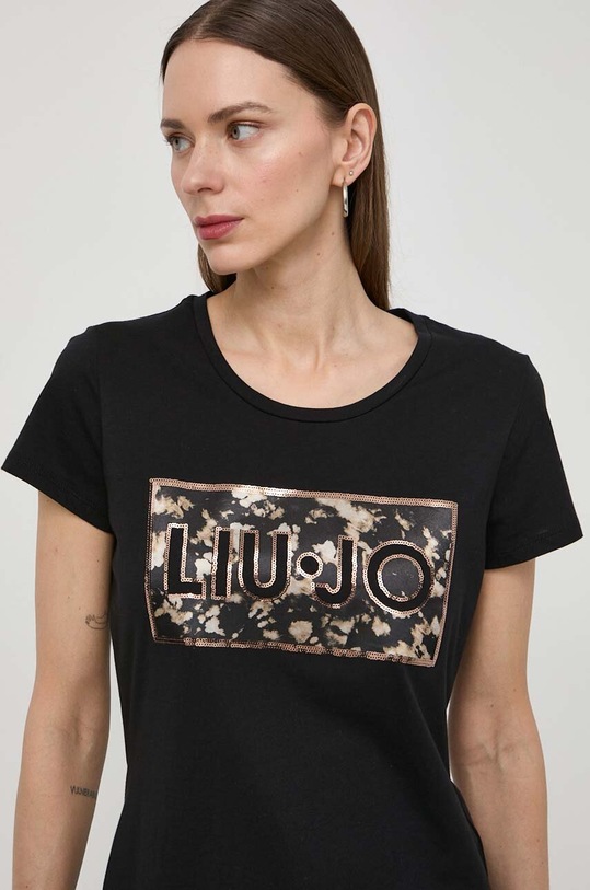Bavlnené tričko Liu Jo čierna MA4333.J5904