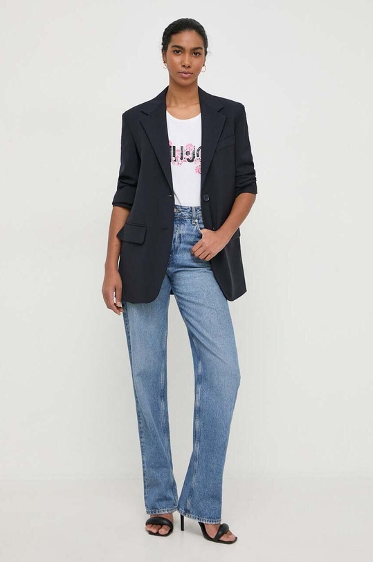 Bavlnené tričko Liu Jo MA4340.JS923 béžová SS24